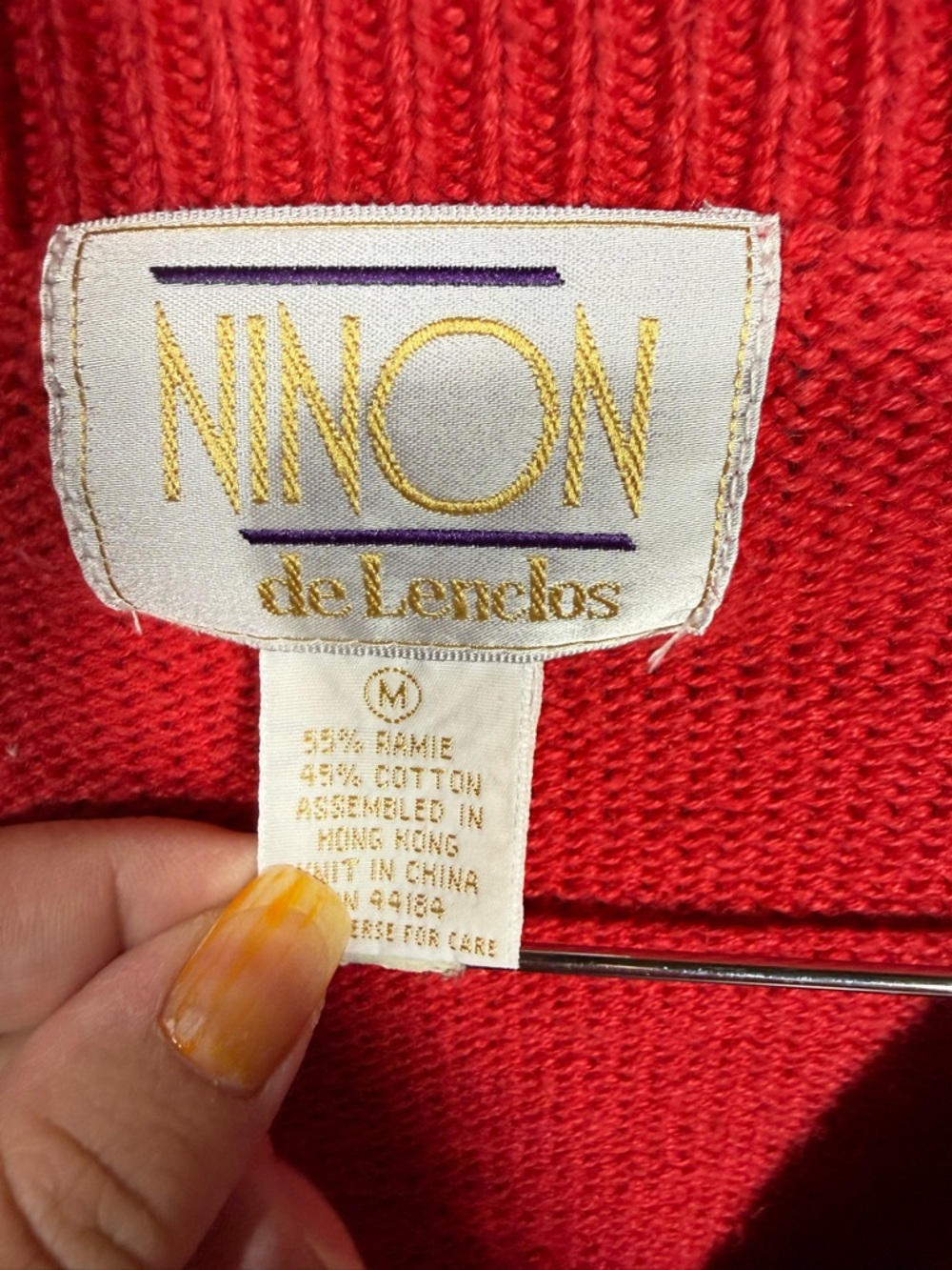 90’s Primary Argyle Cardigan Women’s Medium - Picture 3 of 4